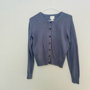 H&M Lavender Button-Up Cardigan